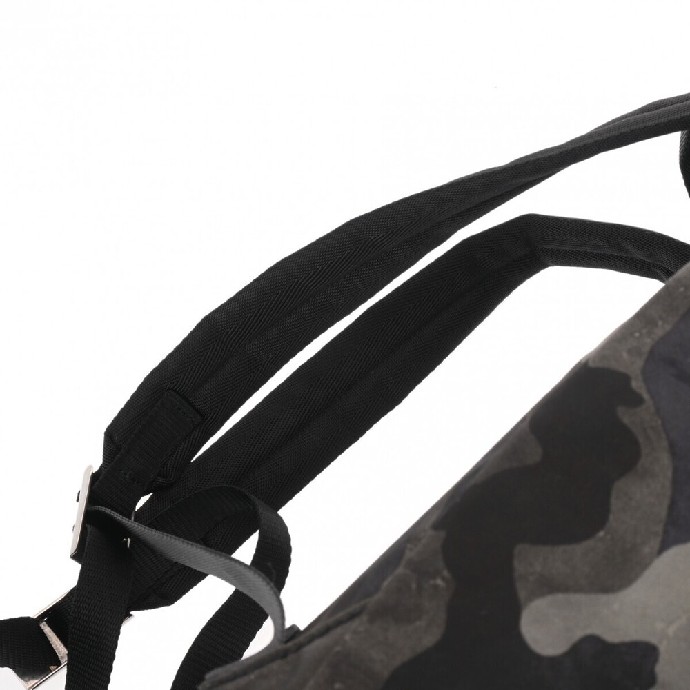 PRADA Camouflage Backpack Khaki Green Nylon Daypack - Picture 4 of 11